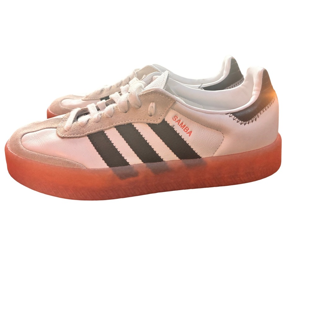 Adidas Samba Rose White Black Pink Gum Platform Sneakers AJ13072 Mens 9 Women 10